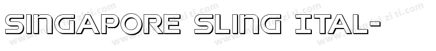Singapore Sling Ital字体转换